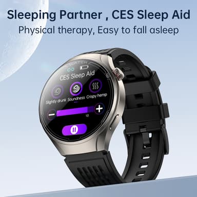 Älykello, jossa on EKG, Bluetooth-puhelut ja terveydentilan seuranta Musta