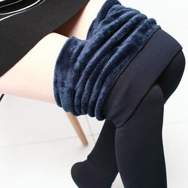 Thermal leggingsit - lämminvuoratut talviset leggingsit Tummansininen