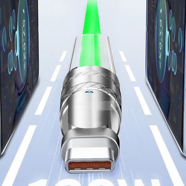 120W flytande silikon 90° rotation snabbladdningskabel med USB-mikroport 1,2 m Green