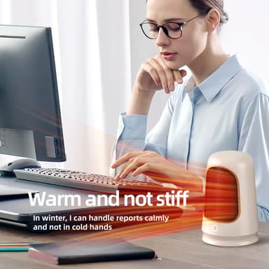Lämmityspuhallin/tilanlämmitin 1200W nopealla lämmityksellä ja hiljaisella toiminnalla Valkoinen