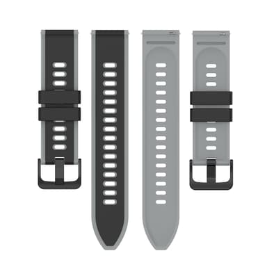 Kellon ranneke silikoni Musta + harmaa 22 mm
