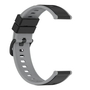 Kellon ranneke silikoni Musta + harmaa 22 mm