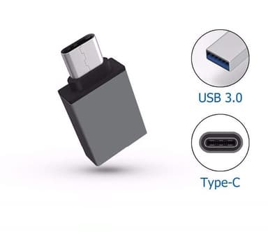 Nopea adapteri USB C - USB 3.0 Silver