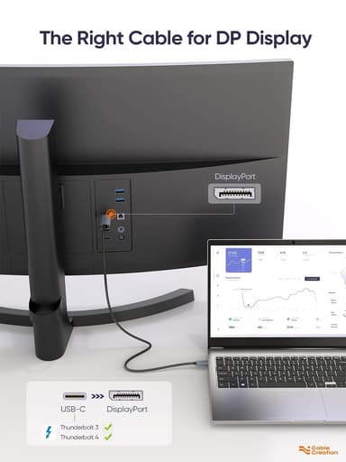 NÖRDIC 0,5 m USBC–Displayport Kaapeli, UHD 4K 60 Hz 21,6Gb/s, DP Alt Mode 1.2 HDCP, alumiiniliittimet, Space Grey