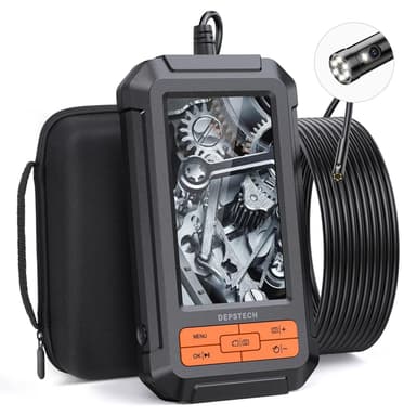 Endo-/Borescope-kamera 1080P digitaalinen tarkastuskamera, 5 m kaapeli 5,5 mm IP67 4,3 tuuman LCD-näyttö, 6x LED