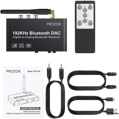 Digitaalisesta analogiseen -muunnin, 192 kHz, Bluetooth, DAC stereo