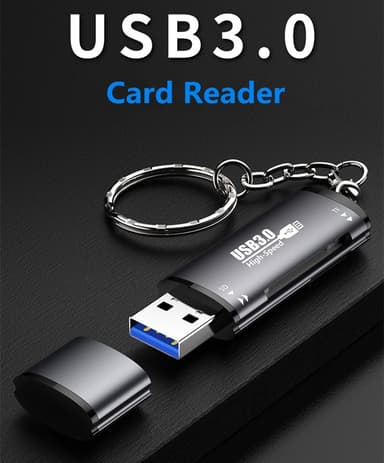 NÖRDIC USB-A 3.0 kortinlukija 2 Slot SD, MicroSD UHS-I