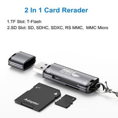 NÖRDIC USB-A 3.0 kortinlukija 2 Slot SD, MicroSD UHS-I