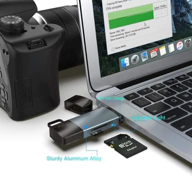 NÖRDIC USB 3.0 kortinlukija 2 korttipaikkaa SD, MicroSD UHS-I