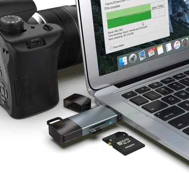 NÖRDIC USB 3.0 kortinlukija 2 korttipaikkaa SD, MicroSD UHS-I