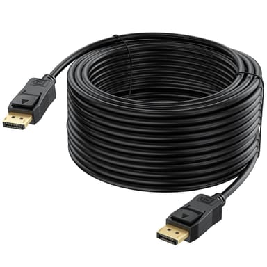 NÖRDIC 10m nylon punottu Displayport 2.1 kaapeli DP40 UHBR10 40Gbps 8K30Hz 4K144Hz