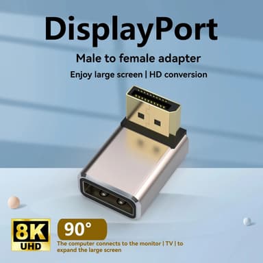 NÖRDIC Displayport-sovitin uros-naaras 8K60Hz 4K144/120/60hz