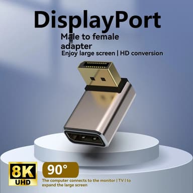 NÖRDIC Displayport-sovitin uros-naaras 8K60Hz 4K144/120/60Hz