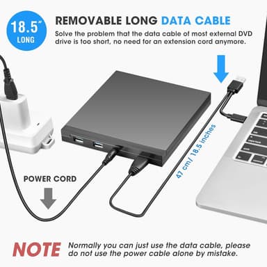 NÖRDIC Kannettava CD-poltin ja soitin sekä USB-keskitin SD/TD-kortinlukijalla
