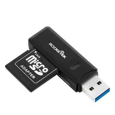 NÖRDIC USB 3.0 kortinlukija 2 korttipaikkaa SD, MicroSD UHS-I