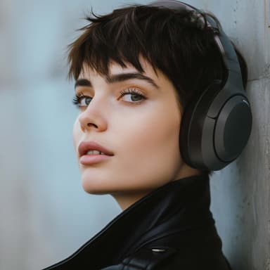 Happy Plugs Play Lite langattomat around-ear kuulokkeet (musta)