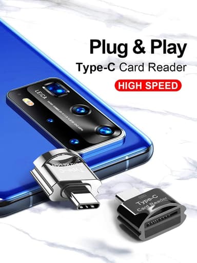 NÖRDIC USB-C 3.1 -Kortinlukija MicroSD UHS-I