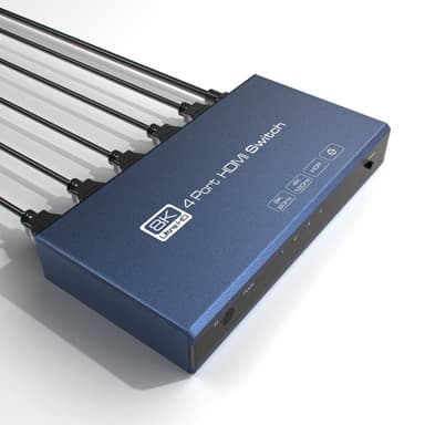 NÖRDIC HDMI 2.1 -kytkin 4 - 1 - 8K60Hz 4K120Hz HDR Dolby Atmos