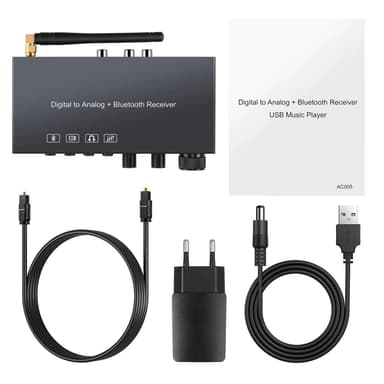 Digitaalista audio-äänimuunnin 192Khz DAC Bluetoothilla ja USB:llä