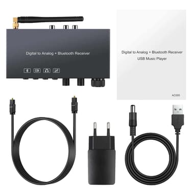Digitaalista audio-äänimuunnin 192Khz DAC Bluetoothilla ja USB:llä
