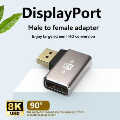 NÖRDIC Displayport-sovitin uros-naaras 8K60Hz 4K144/120/60Hz