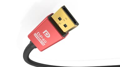 NÖRDIC 5m nylon punottu Displayport 2.1 kaapeli DP40 UHBR10 40Gbps 8K30Hz 4K144Hz