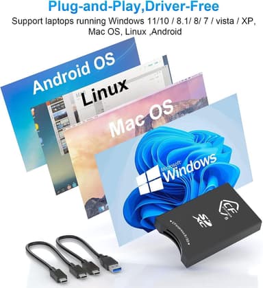 NÖRDIC USB-A, USB-C kortinlukija 2 paikkaa CFexpress Type B SD 4.0 UHS-II
