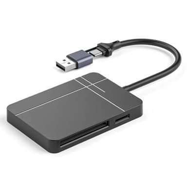 NÖRDIC USB-A 3.1, USB-C-kortinlukija 4 Slot CF, SD 4.0, MicroSD 4.0, MS UHS-II