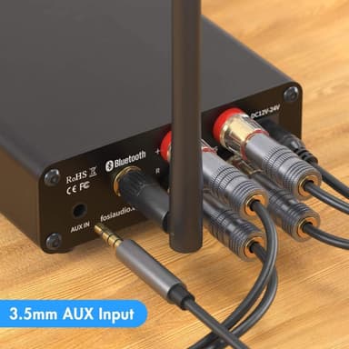 Fosi Audio BT10A Bluetooth 5.0 stereoäänivahvistin 2-kanavainen luokan D Mini Hi-Fi integroitu vahvistin kodin passiivikaiuttimille 50W x 2 TPA3116