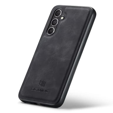 DG.MING Samsung A16 Premium PU-nahka Hybridi Suojakuori - Musta