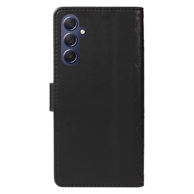 SKALO Samsung A16 Tikkikuvioitu Lompakkokotelo olkahihnalla - Musta