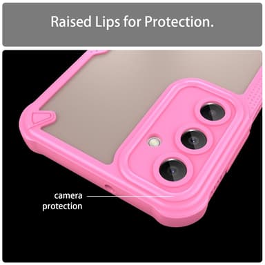 SKALO Samsung A16 Armor Hybrid Frosted Suojakuori - Pinkki