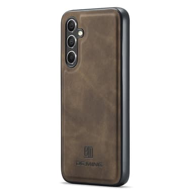 DG.MING Samsung A16 Premium PU-nahka Hybridi Suojakuori - Tummanruskea