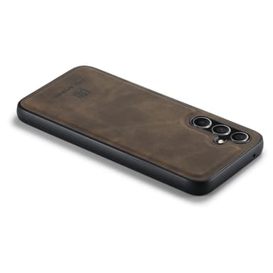 DG.MING Samsung A16 Premium PU-nahka Hybridi Suojakuori - Tummanruskea