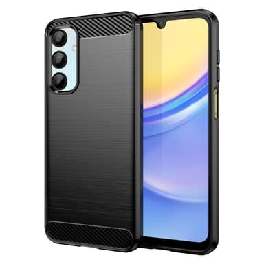 SKALO Samsung A16 Armor Carbon Iskunkestävä TPU suojakuori - Musta