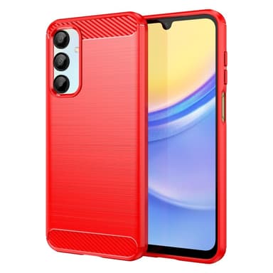 SKALO Samsung A16 Armor Carbon Iskunkestävä TPU suojakuori - Punainen