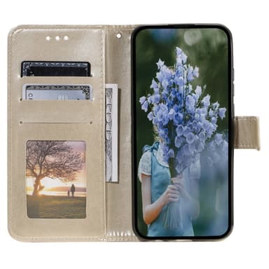 SKALO Samsung A16 Mandala lompakkokotelo - Kulta