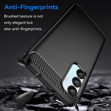 SKALO Samsung A16 Armor Carbon Iskunkestävä TPU suojakuori - Musta