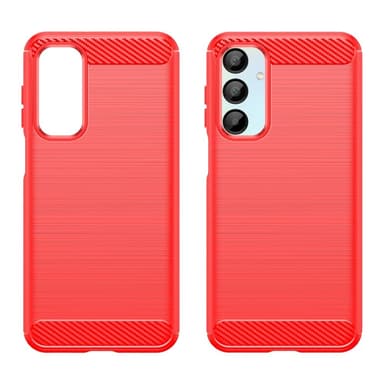 SKALO Samsung A16 Armor Carbon Iskunkestävä TPU suojakuori - Punainen
