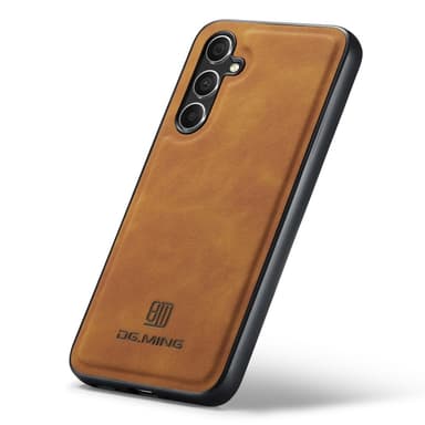 DG.MING Samsung A16 Premium PU-nahka Hybridi Suojakuori - Ruskea