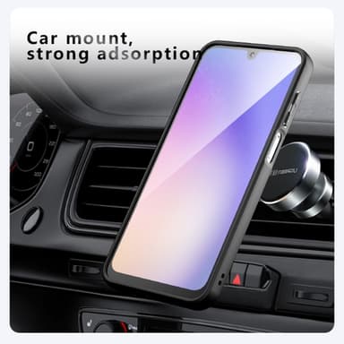SKALO Samsung A16 Skin-touch Hybrid Suojakuori - Musta