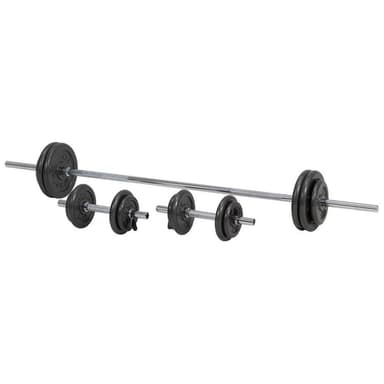 Master Fitness Painosetti Fitness Tanko ja käsipainot 50 kg, Levytankosetit