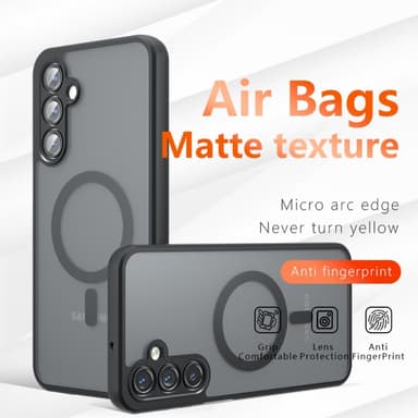 SKALO Samsung A16 Skin-touch Hybrid Suojakuori - Musta