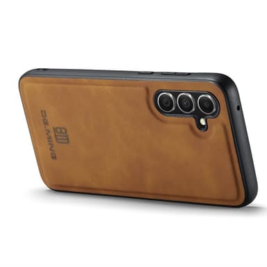 DG.MING Samsung A16 Premium PU-nahka Hybridi Suojakuori - Ruskea