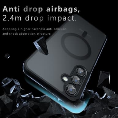 SKALO Samsung A16 Skin-touch Hybrid Suojakuori - Musta