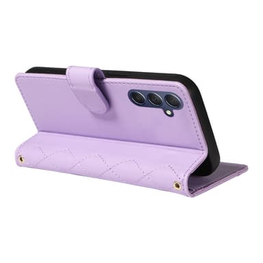 SKALO Samsung A16 Tikkikuvioitu Lompakkokotelo olkahihnalla - Violetti
