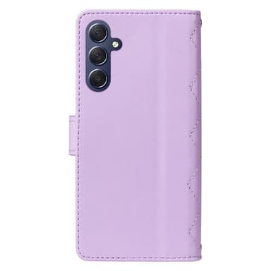 SKALO Samsung A16 Tikkikuvioitu Lompakkokotelo olkahihnalla - Violetti