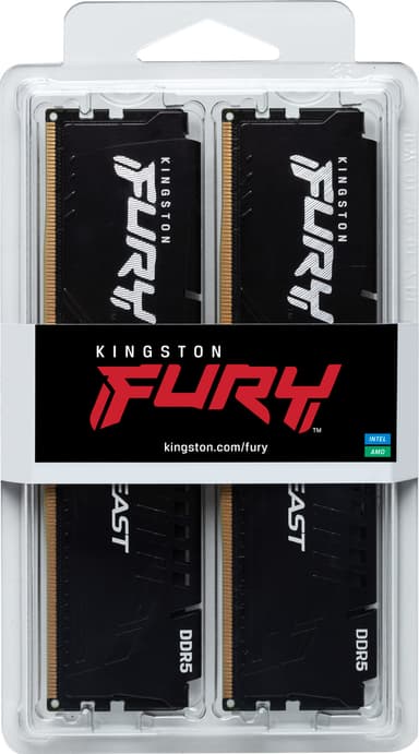 Kingston FURY Beast 32 GB DDR5 RAM muisti 6400 MT/s CL32 (musta)