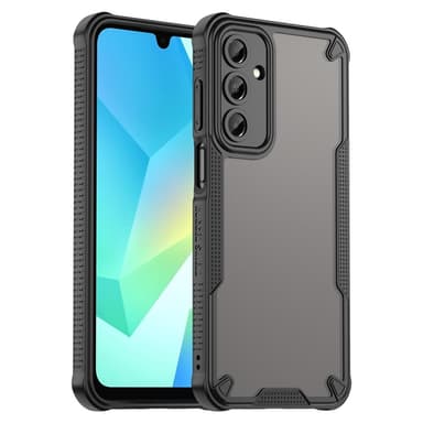SKALO Samsung A16 Armor Hybrid Frosted Suojakuori - Musta