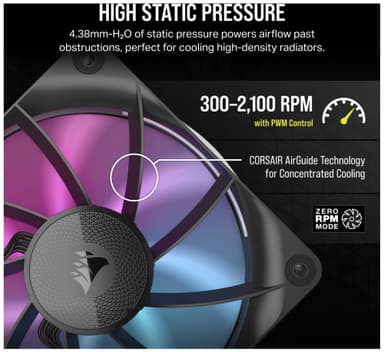 Corsair iCUE LINK RX120 RGB 120 mm PWM lisätuuletin